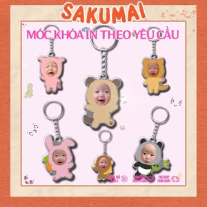 Móc Khoá Chibi, Móc Khoá In Hình Theo Yêu Cầu Phong Cách Dễ Thương In 2 Mặt Acrylic Dùng Làm Quà Tặng Bạn Bè - SakuMai