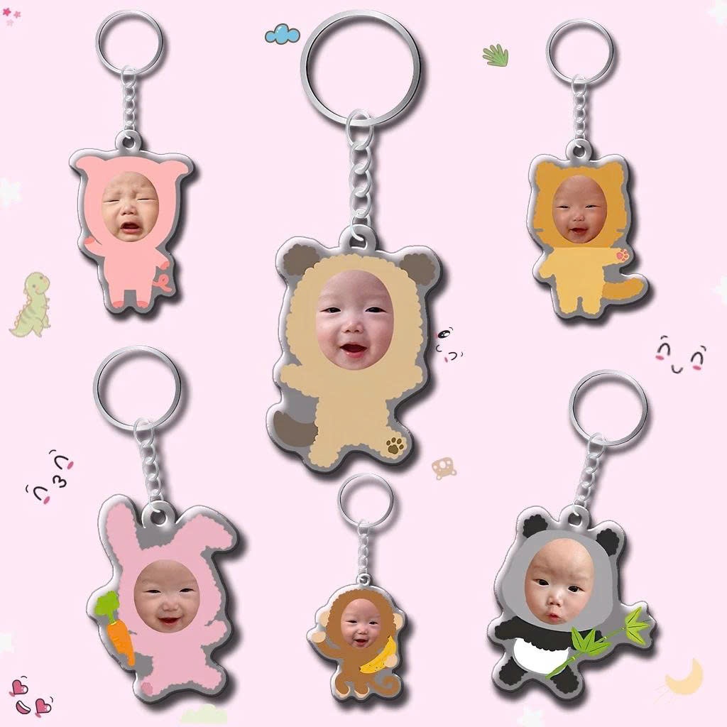 Móc Khoá Chibi, Móc Khoá In Hình Theo Yêu Cầu Phong Cách Dễ Thương In 2 Mặt Acrylic Dùng Làm Quà Tặng Bạn Bè - SakuMai