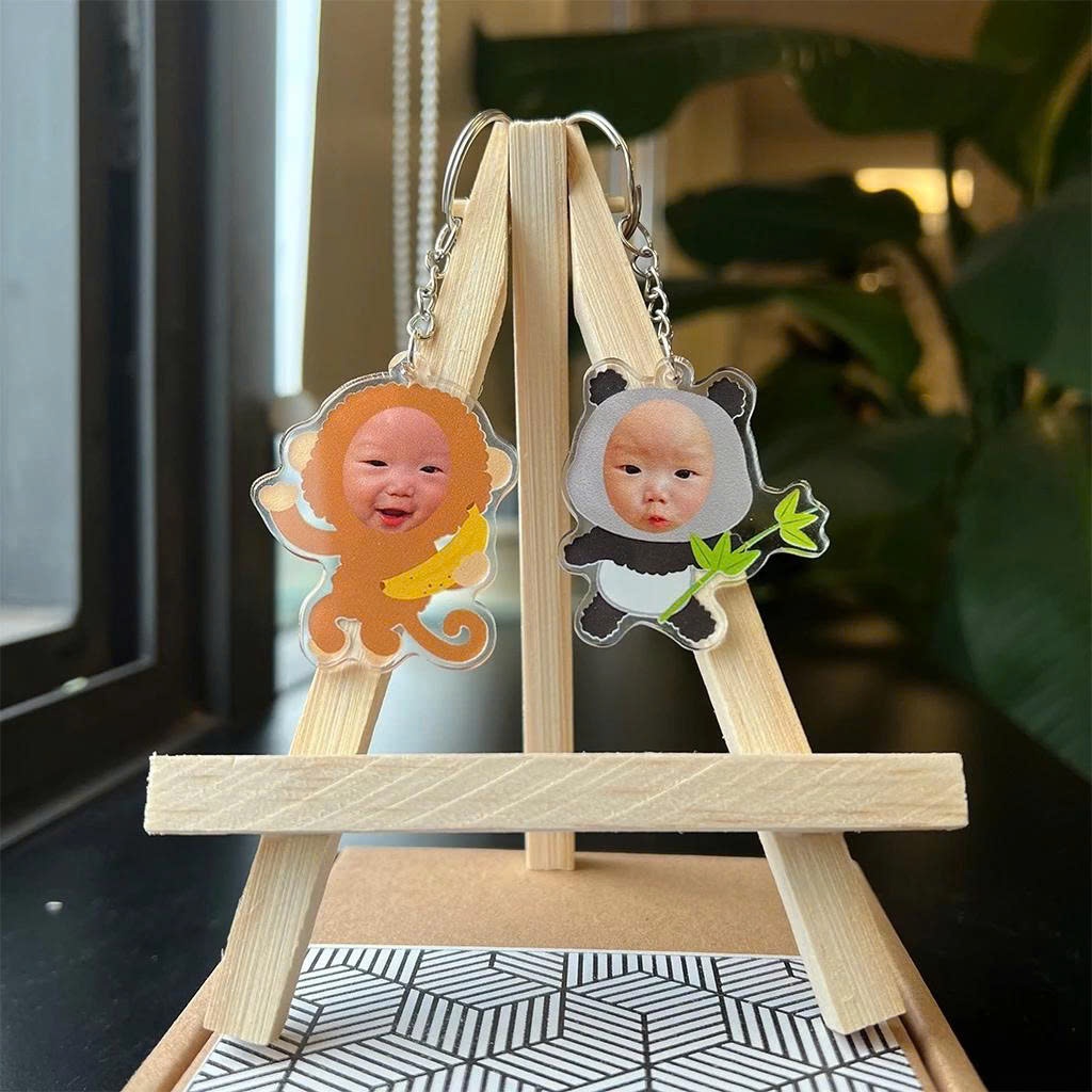 Móc Khoá Chibi, Móc Khoá In Hình Theo Yêu Cầu Phong Cách Dễ Thương In 2 Mặt Acrylic Dùng Làm Quà Tặng Bạn Bè - SakuMai