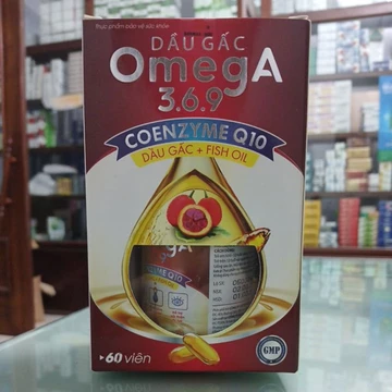 Dầu gấc Omega 369 Coenzyme Q10 hỗ trợ sức khỏe tim mạch, sáng mắt, não khỏe BENMAX KOZO hộp 60 viên