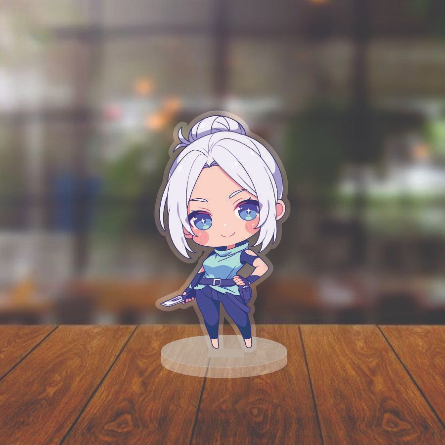Mô hình Standee Nhân Vật Valorant -  Chất liệu mica- Trang trí để bàn góc học tập (KT :12cm)