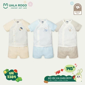 Bộ Sơ Sinh Cộc Tay Thoáng Mát Uala Rogo UR2137 UR2166 UR2167 UR2384 UR3845