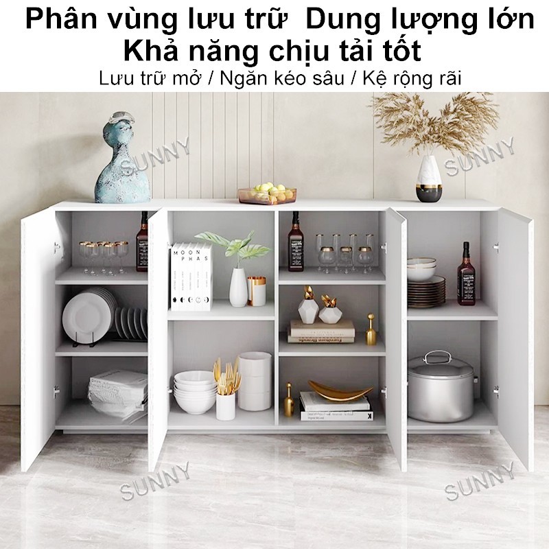 SUNNY Tủ Buffet Đựng Đồ Đa Năng Cao Cấp Tủ Gỗ Mdf Chống Thấm Dung Lượng Lớn Thiết Phù Hợp Làm Tủ Bếp