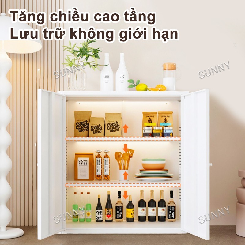 SUNNY Tủ Buffet Đựng Đồ Đa Năng Cao Cấp Tủ Gỗ Mdf Chống Thấm Dung Lượng Lớn Thiết Phù Hợp Làm Tủ Bếp