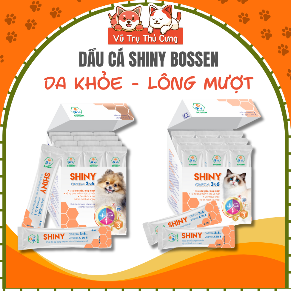 Dầu Cá Hồi Cho Chó Mèo Shiny Bossen Mượt Lông Da