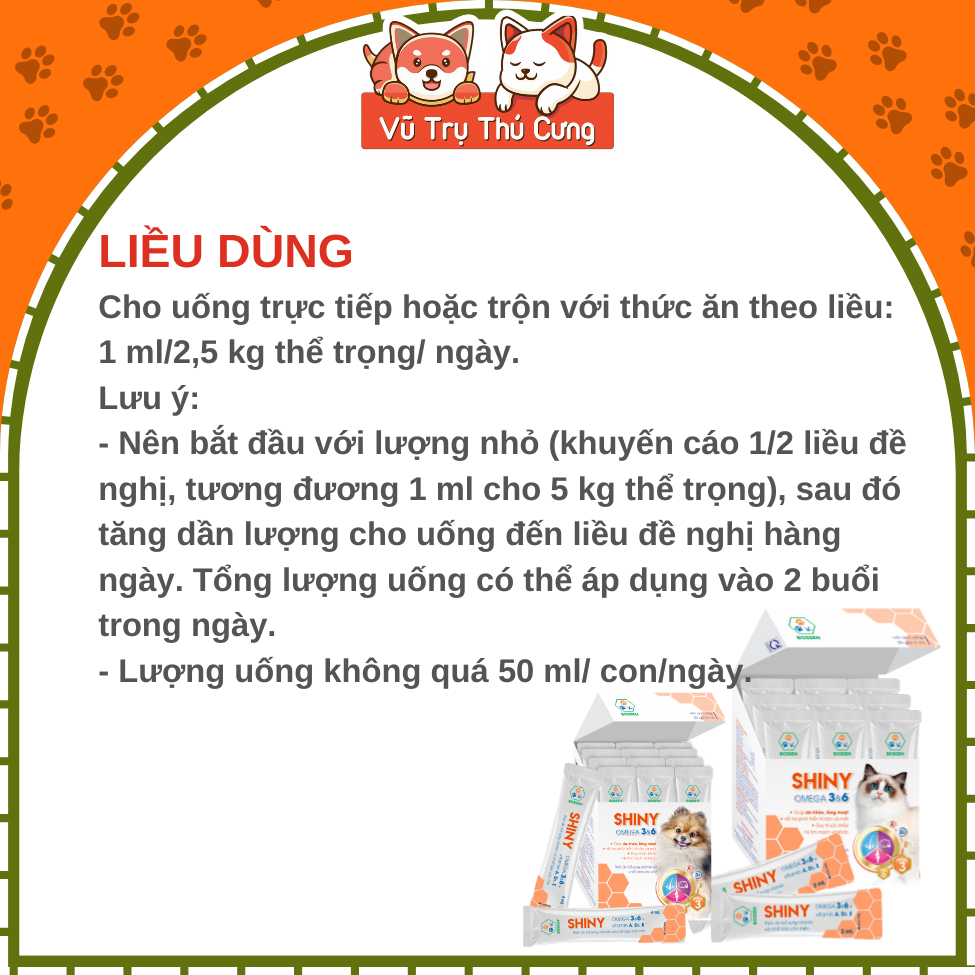 Dầu Cá Hồi Cho Chó Mèo Shiny Bossen Mượt Lông Da