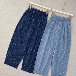 Quần bom quần baggy ống rộng cạp chun co giãn thoải mái chất  mềm mịn chuẩn form in hoan tiết nơ nhí