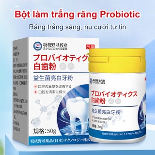 Bột đánh răng probiotics Nhật Bản 50g Loại bỏ cao răng và mảng bám Làm trắng răng Hơi thở thơm mát