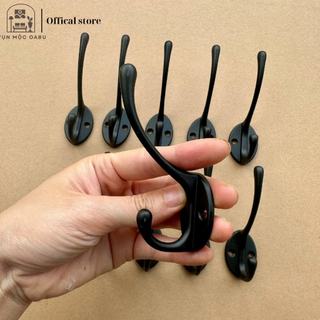 SALE Móc treo kim loại gắn tường màu đen Oabu dài 10.5cm phong cách cổ điển vintage 23a