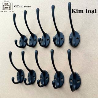SALE Móc treo kim loại gắn tường màu đen Oabu dài 10.5cm phong cách cổ điển vintage 23a