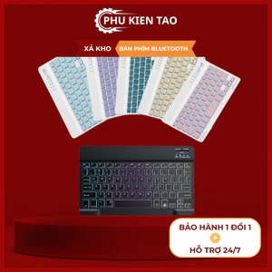 Bàn phím không dây bluetooth có đèn LED cho iPad, điện thoại, laptop, máy tính bảng