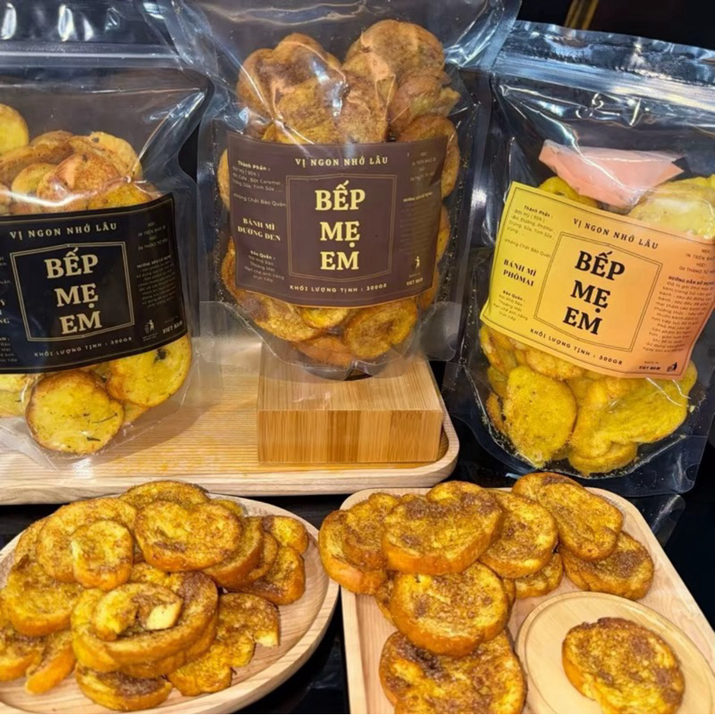 Bánh Mì Bơ Tỏi/Đường đen/ Bơ Phô Mai Giòn Rụm Chuẩn Vị Bếp Nhà Làm Ăn Vặt Ăn Liền BẾP MẸ EM
