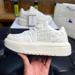 Giày MLB chunky liner NY bigsize nam nữ màu trắng siêu nhẹ , sneaker thời trang độn đế tăng chiều cao big size cao cấp
