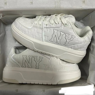 Giày MLB chunky liner NY bigsize nam nữ màu trắng siêu nhẹ , sneaker thời trang độn đế tăng chiều cao big size cao cấp