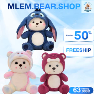 Gấu Bông Lena Cosplay Stitch Tai Dài, Lena Loang Galaxy, Lena Lotso – Gấu Lena Dễ Thương Mềm Mịn Quà Tặng Cute