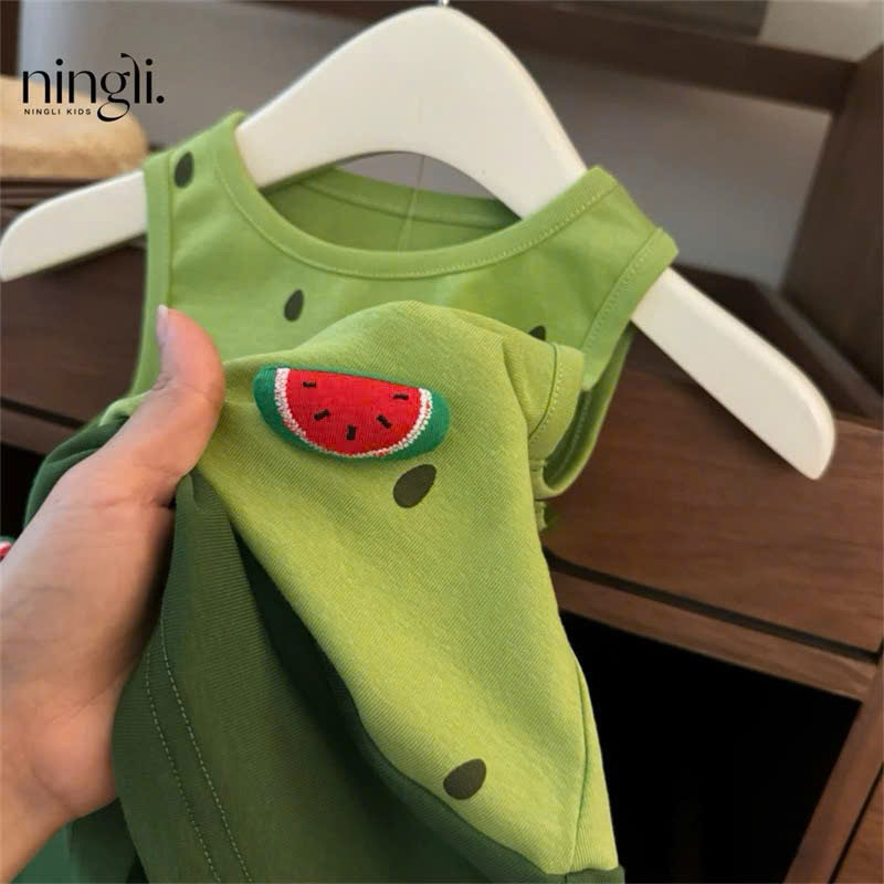 (Order) Váy hoạ tiết dưa hấu mát mẻ mùa hè phong cách ngộ nghĩnh dành cho bé gái gì