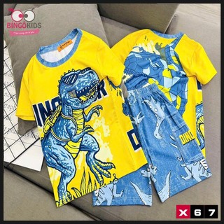 Đồ bộ thun lạnh bé trai - Họa tiết hoạt hình người nhện, khủng long, xe hơi cho bé 10 đến 45kg