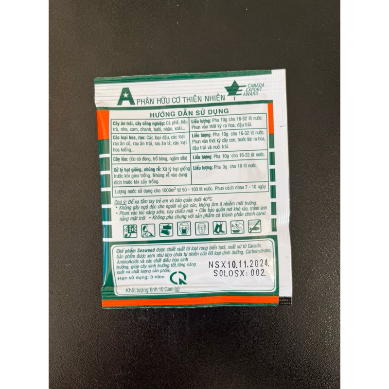 Phân bón lá hữu cơ Rong Biển Canada 95% Seaweed