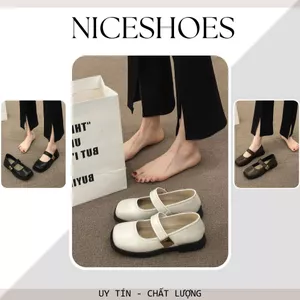 Giày Búp Bê Nữ Mũi Vuông, Giày Nữ Bệt Phối Quai Thiết Kế 2 Quai S.Cấp Dễ Phối Đồ Phù Hợp Với Outfit || N11