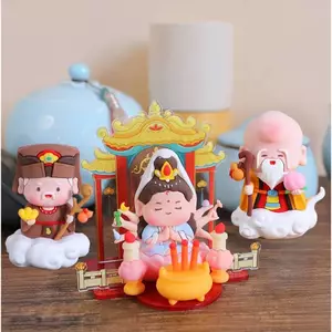 Mô hình bàn thờ Thổ địa, Ông thọ, Quan âm ngàn tay chibi trang trí để bàn, taplo ô tô, cầu may mắn, tài lộc