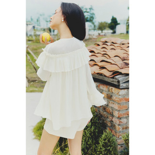 Áo Nữ Flowy Silk Layering, Chất Vải Lụa Gân Thoải Mái, WKI064, SOME HOW STORE