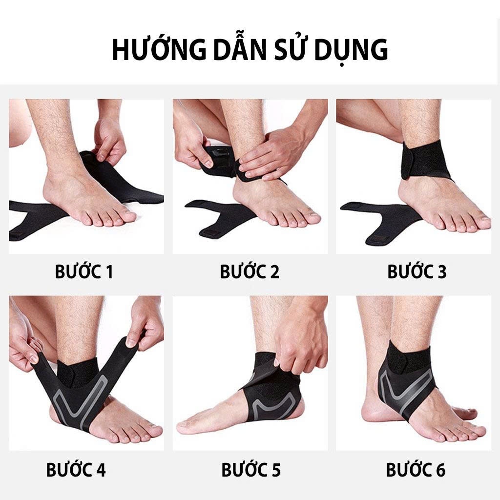 Băng quấn cổ chân AOLIKES đai bảo vệ cổ chân đá bóng, thể thao tránh lật khớp chân.