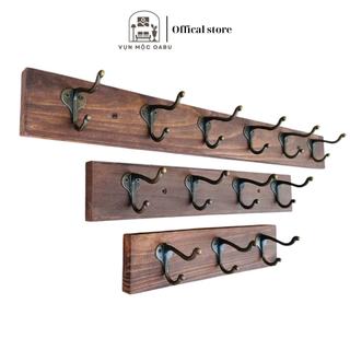 Móc treo gỗ kim loại gắn tường Oabu phong cách decor vintage cổ điển MG03