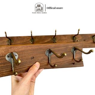 Móc treo gỗ kim loại gắn tường Oabu phong cách decor vintage cổ điển MG03