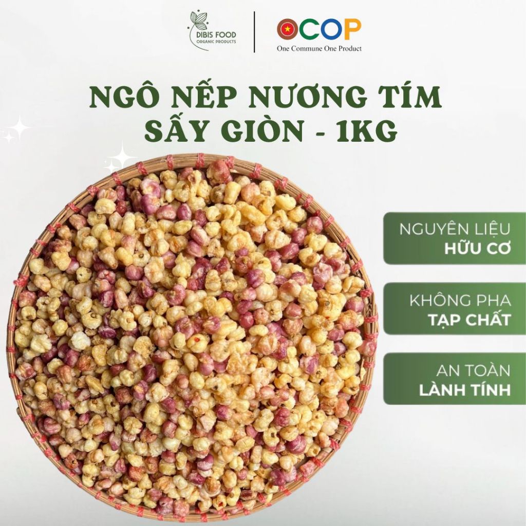Ngô nếp nương tím rang củi điện biên (ngô mộc, ngô vị, ngô cay, ngô lắc ...