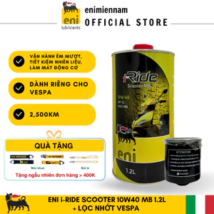 COMBO ENI 10W40 1.2L & LỌC NHỚT CHO VESPA