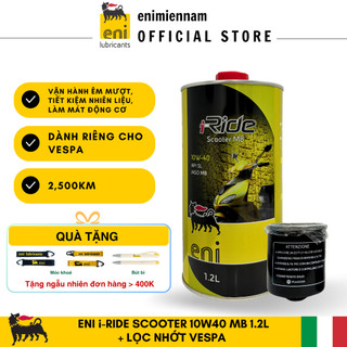 (Nhập khẩu) COMBO ENI 10W40 1.2L & LỌC NHỚT CHO VESPA