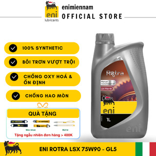 (Nhập khẩu Ý) Eni Rotra LSX 75W90 1L - nhớt hộp số full tổng hợp, tem 3 lớp