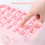 Hộp Khay Làm Đá Hello Kitty 24 Ô Có Nắp Đậy – Khuôn Silicone An Toàn Làm Đá Viên, Thạch Pudding, Nướng Bánh
