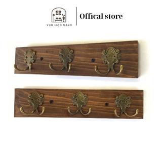 Móc treo gỗ kim loại gắn tường Oabu phong cách decor vintage cổ điển MG05