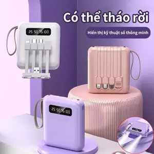 Pin dự phòng nhanh 20000mah, pin dự phòng có thể tháo rời 4 trong 1, phụ kiện sạc điện thoại di động, pin dự phòng LED U