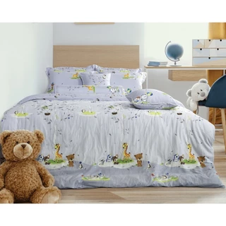 Drap Chăn ga Everon EPM 23068 cho bé Bestie vải modal màu ghi rừng cây - mẫu trẻ em