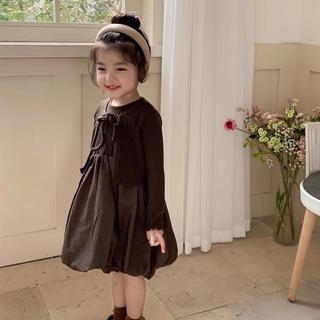 D11-Set đầm phối áo khoác cardigan cho bé gái cực xinh - Size 8-30Kg