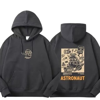 Áo Hoodie Cotton Dày Dáng Rộng In Họa Tiết Hoạt Hình Thời Trang Cho Cặp Đôi