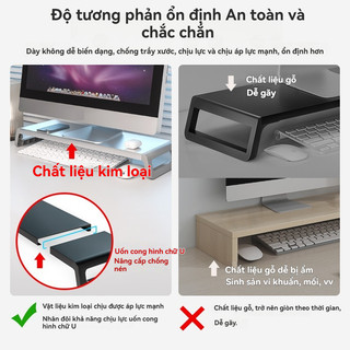 Vật liệu gỗ chất lượng cao Kệ máy tính Giá đỡ màn hình Kệ Giá Đỡ Màn Laptop Máy Tính Kiêm