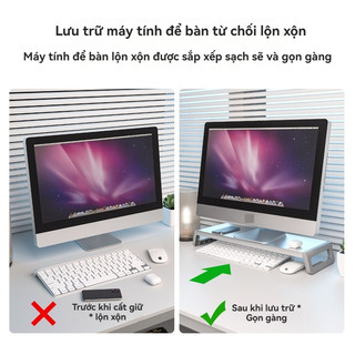 Vật liệu gỗ chất lượng cao Kệ máy tính Giá đỡ màn hình Kệ Giá Đỡ Màn Laptop Máy Tính Kiêm