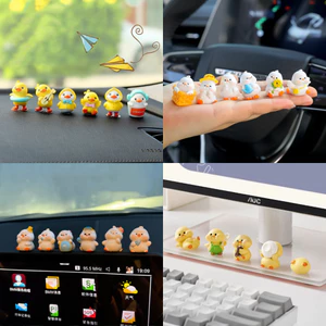 Bộ sưu tập mô hình vịt trang trí nhà cửa, bàn làm việc, bàn quầy, văn phòng, taplo ô tô, đỉnh màn hình
