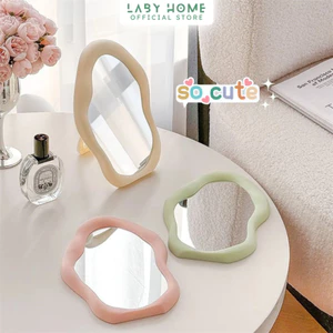Gương Để Bàn Gập Gọn Khung Mây Tự Nhiên – Gương Trang Điểm HD Sắc Nét, Phù Hợp Phòng Ngủ, Decor Bàn Làm Việc