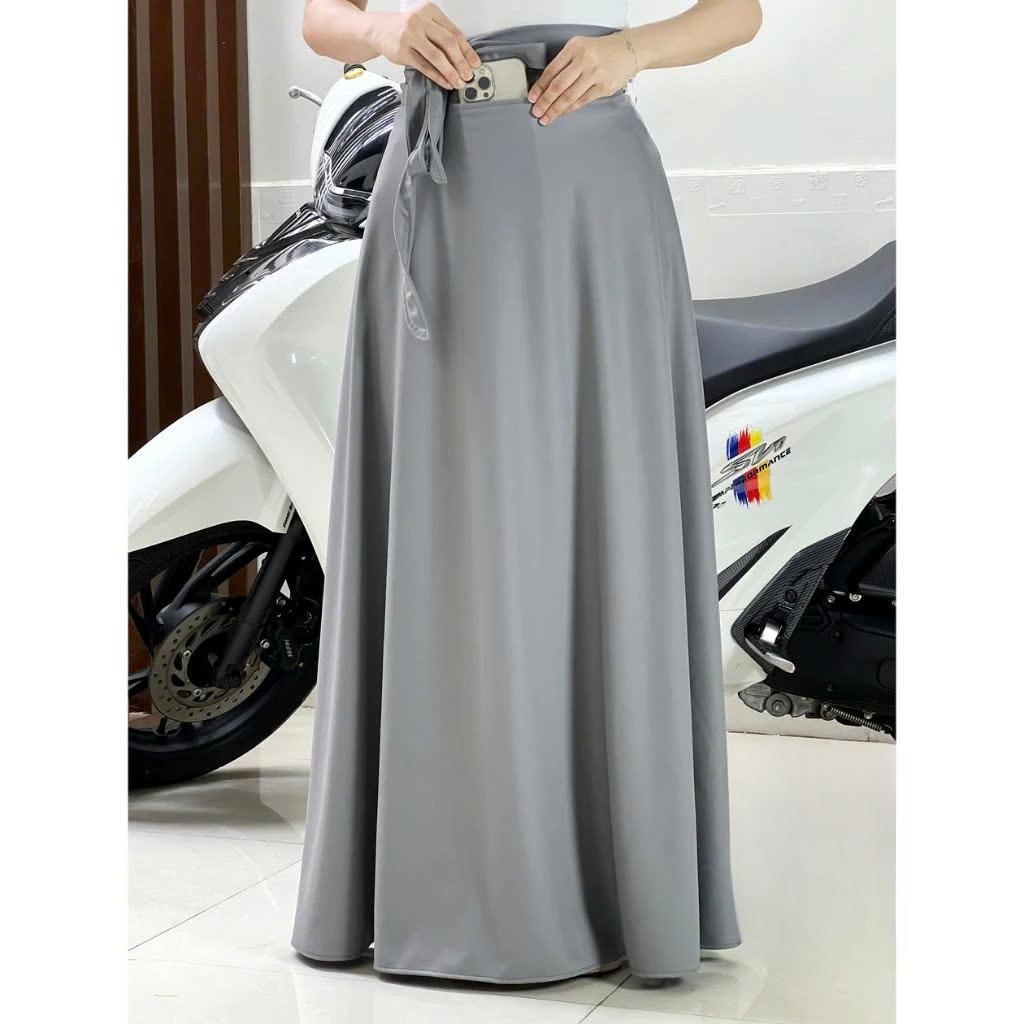Váy chống nắng nữ 2 dây buộc umi quây chống nắng cột dây dáng xòe dày dặn cản tia UV co dãn 4 chiều nhà XUZI.