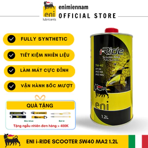 Nhớt Eni I-Ride Scooter MA2 5W40 lon 1.2L (Full synthetic)