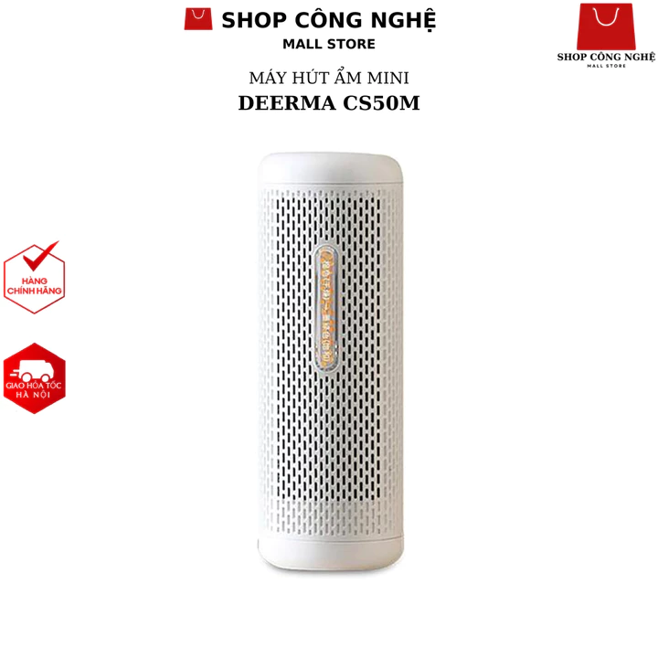 Máy hút ẩm mini Deerma DEM CS50M Nhỏ gọn dùng cho tủ giày, máy ảnh, Hạt silica tái sử dụng -BH6tháng