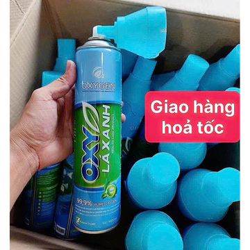 Bình Oxy Mini Cầm Tay Lá Xanh, Bình Oxy Bỏ Túi Cầm Tay - Oxy Tinh Khiết 99%