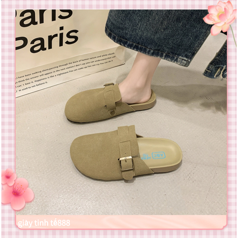🔥Còn hàng🔥Dép đế bằng nữ,mũi tròn đế mềm,dép nữ thời trang（size35-42）