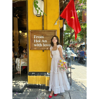 Váy Thắt Nơ Ba Tầng Caro DamibyQuynh