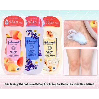 Sữa Dưỡng Thể Johnson Aroma Milk Dưỡng Ẩm Trắng Da Cực Thơm Nhật Bản 200ml
