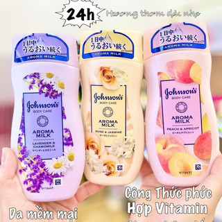Sữa Dưỡng Thể Johnson Aroma Milk Dưỡng Ẩm Trắng Da Cực Thơm Nhật Bản 200ml